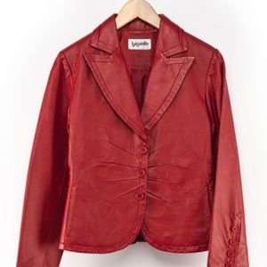 Vintage Jacket Womens Red Leather Jacket